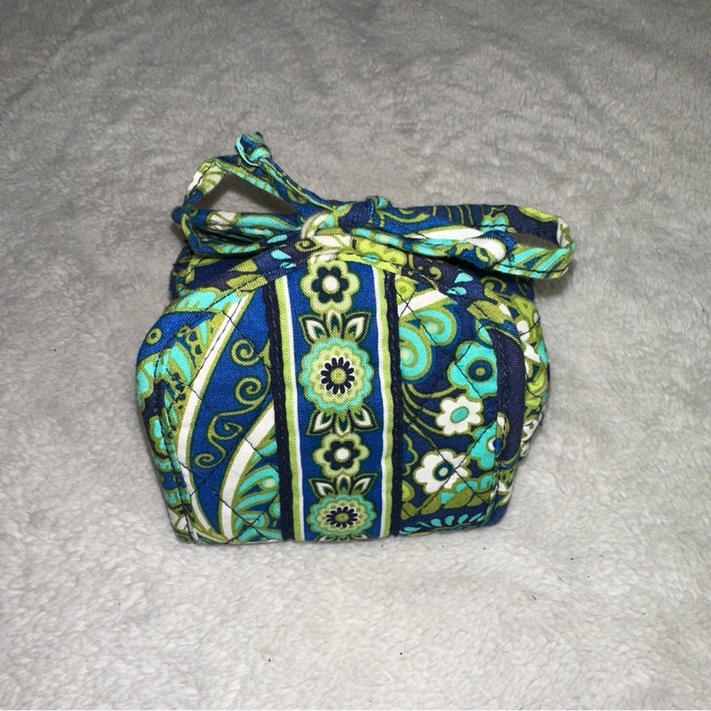 Vera Bradley Multi-compartment Tie Up Pouch Green/Blue